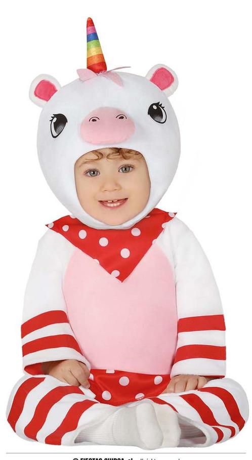 Unicorn Kostuum Baby Rood Wit, Kinderen en Baby's, Carnavalskleding en Verkleedspullen, Nieuw, Verzenden