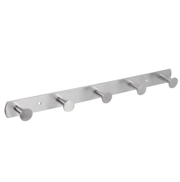 Differnz kapstok 5 haken rvs mat chroom, Huis en Inrichting, Woonaccessoires | Kapstokken, Nieuw, Overige materialen
