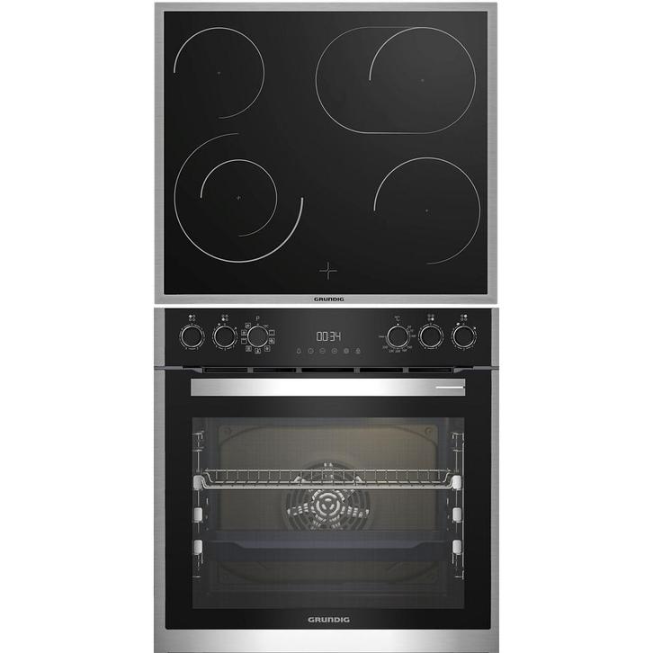 Grundig GEHM19310BMPF – Inbouw oven- en kookplaat set –, Elektronische apparatuur, Kookplaten, Ophalen of Verzenden