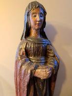 Statue ancienne en bois polychrome - Vierge Marie - 74 cm -