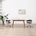vidaXL Eetkamerstoelen draaibaar 2 st kunstleer zwart, Huis en Inrichting, Stoelen, Verzenden, Nieuw