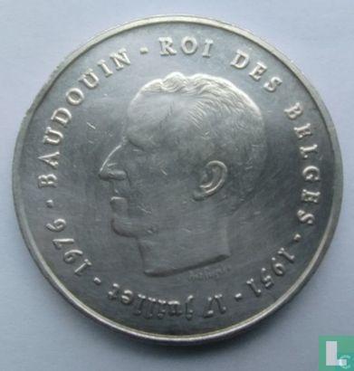 België 250 francs 1976 (FRA - grote B) 25 years Reign of.., Postzegels en Munten, Munten | België, Losse munt, Goud, Zilver, Verzenden