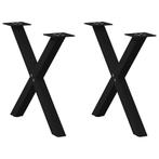 vidaXL Salontafelpoten 2 st X-vormig 60x(42-43) cm staal, Huis en Inrichting, Tafelonderdelen, Verzenden, Nieuw