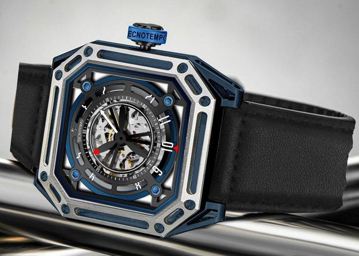Tecnotempo - Automatic - Blue Dynamic Helix - Designed by, Handtassen en Accessoires, Horloges | Heren