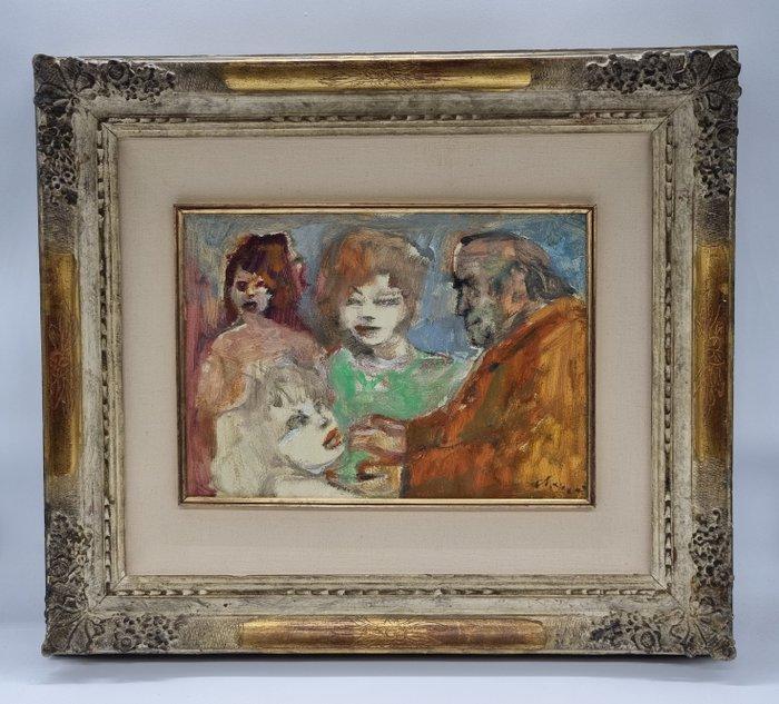 Mino Maccari (1898-1989) - Le Allieve (Maccari con le, Antiek en Kunst, Kunst | Schilderijen | Modern