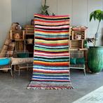 Boho Marokkaanse Berber Vintage Rug - Kleurrijk gestreept, Huis en Inrichting, Nieuw