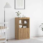 vidaXL Dressoir met LED-verlichting Artisan Eiken 60x37x100, Huis en Inrichting, Kasten | Dressoirs, Verzenden, Nieuw
