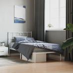 vidaXL Bedframe met hoofdbord metaal wit 75 x 190 cm, Huis en Inrichting, Slaapkamer | Bedden, Nieuw, Verzenden