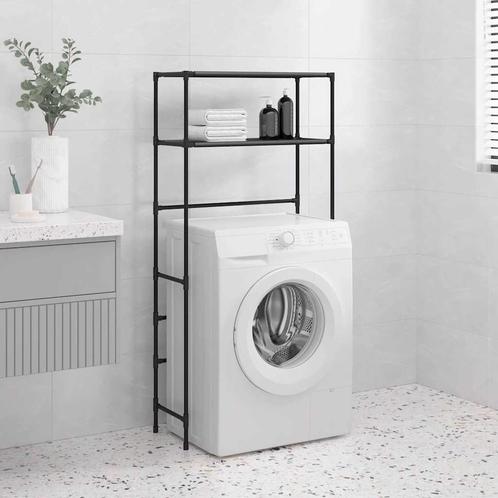 vidaXL Wasmachinerek 2-laags 69x28x143 cm ijzer zwart, Huis en Inrichting, Badkamer | Badtextiel en Accessoires, Nieuw, Verzenden