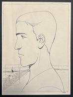 Moebius - 1 Original drawing - Profile / The Wall - (1980s), Livres