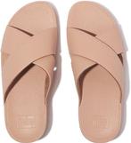 FitFlop Lulu Cross Slide Sandals Leather Vrouwen - Beigey..., Kleding | Dames, Verzenden, Nieuw