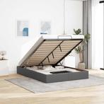 vidaXL Bedframe zonder matras 140x190 cm stof donkergrijs, Verzenden, Nieuw