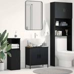 vidaXL Wastafelonderkast Zwart eiken 60 x 30 x 60 cm Bewerkt, Verzenden, Nieuw