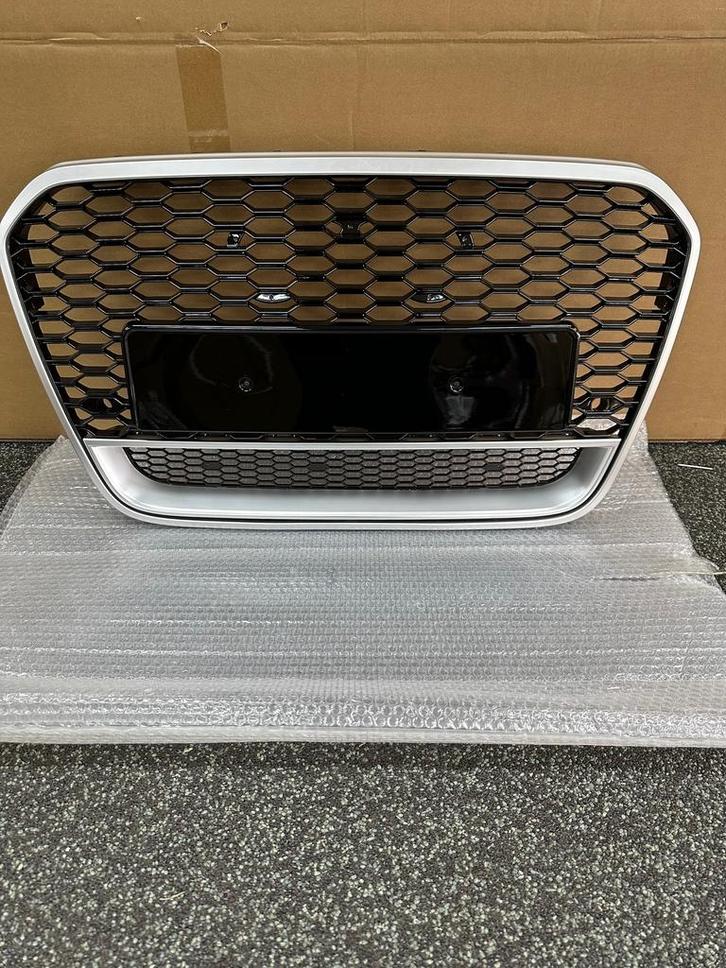 RS6 Look Front Grill GUNMETAL voor Audi A6 C7 4G, Auto diversen, Tuning en Styling, Ophalen of Verzenden