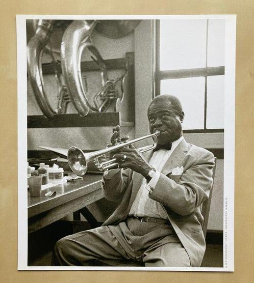 Ted Streshinsky - Louis Armstrong en coulisses, California., Antiek en Kunst, Kunst | Schilderijen | Modern