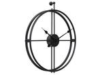 Veiling - LW Collection wandklok zwart 60cm industrieel stil, Huis en Inrichting, Nieuw