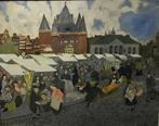 C.J. Tik (XX) - Oud markt tafereel in op een markt in