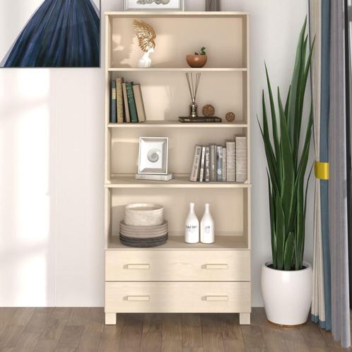 vidaXL Hoge kast HAMAR massief grenenhout honingbruin, Huis en Inrichting, Kasten | Dressoirs, Nieuw, Verzenden