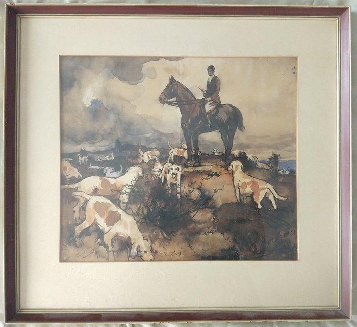 Rob Graafland (1875-1940) - De jacht, Antiek en Kunst, Kunst | Schilderijen | Klassiek