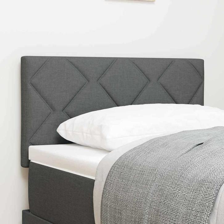 vidaXL Stoffen Hoofdbord Geometrisch Donkergrijs 80 cm Stof, Huis en Inrichting, Slaapkamer | Bedden, Nieuw, Verzenden