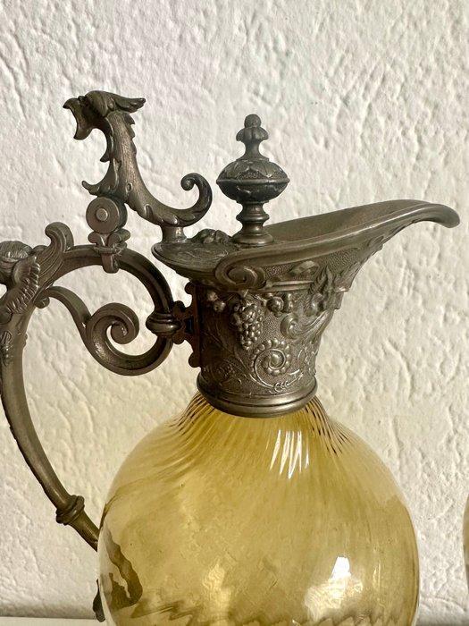 Karaf (2) - Tin, Glas, Antiek en Kunst, Curiosa en Brocante