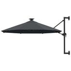 Wandparasol met LED Licht - Antraciet - Tweede Kansje, Tuin en Terras, Parasols, Verzenden, Nieuw, 3 tot 4 meter, Muurparasol