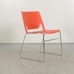 Kantinestoel Haworth Comforto D6240 - Rood - Buisframe, Huis en Inrichting, Stoelen, Ophalen of Verzenden, Gebruikt