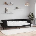 vidaXL Slaapbank met matras 100x200 cm fluweel zwart, Huis en Inrichting, Slaapkamer | Bedden, Verzenden, Nieuw