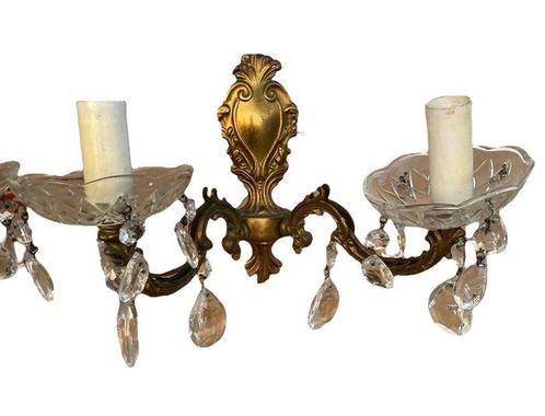 Wandkandelaar (2) - Brons, Glas, Antiek en Kunst, Curiosa en Brocante