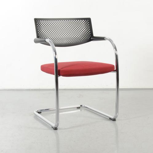 Vitra Visavis design vergaderstoel, rood, sledeframe, Huis en Inrichting, Stoelen, Gebruikt, Ophalen of Verzenden
