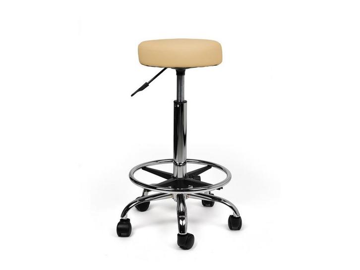 Tabouret Beige - Hoge uitvoering met Voetsteun, Huis en Inrichting, Krukjes, Nieuw, In hoogte verstelbaar