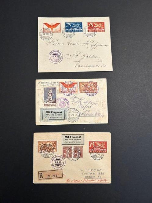 Envelop  (3) - Zwitserland - Speciale Vliegtuigen 1924-25:, Postzegels en Munten, Postzegels | Europa | België