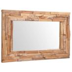 vidaXL Decoratieve spiegel rechthoekig 90x60 cm teakhout, Huis en Inrichting, Woonaccessoires | Spiegels, Verzenden, Nieuw