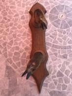 Set kapstokhaken - Hout, Genaturaliseerde hertenpoten. -