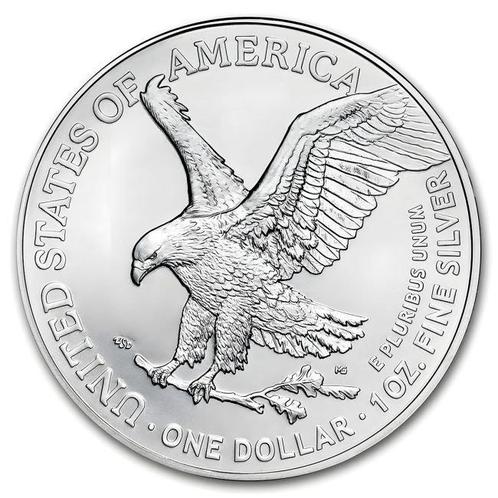 États-Unis. 1 Dollar 2024- 1 oz Silver Eagle, Trump Kissing, Postzegels en Munten, Munten | Europa | Niet-Euromunten