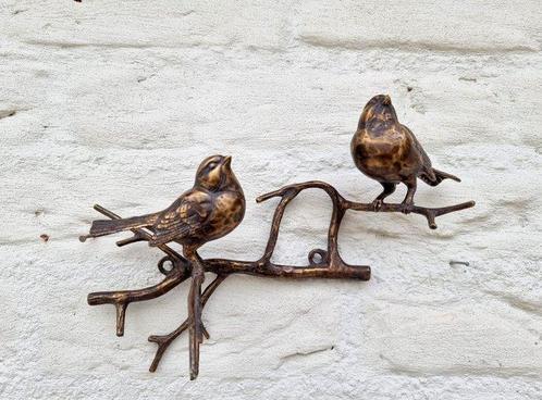 Beeldje - Vogeltjes op tak - Brons, Antiek en Kunst, Curiosa en Brocante