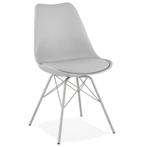 Chaise design BYBLOS grise style industriel