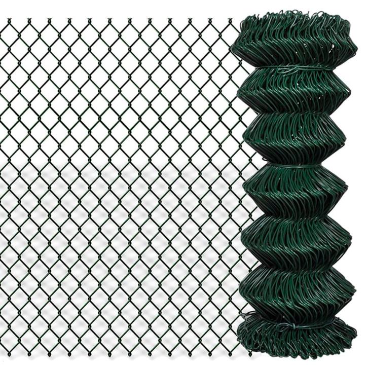 vidaXL Gaashek 1x25 m staal groen, Tuin en Terras, Tuinhekken en Hekwerk, Nieuw, Verzenden
