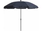 Parasol 200/8 met knik blauw 200cm, Verzenden, Zo goed als nieuw