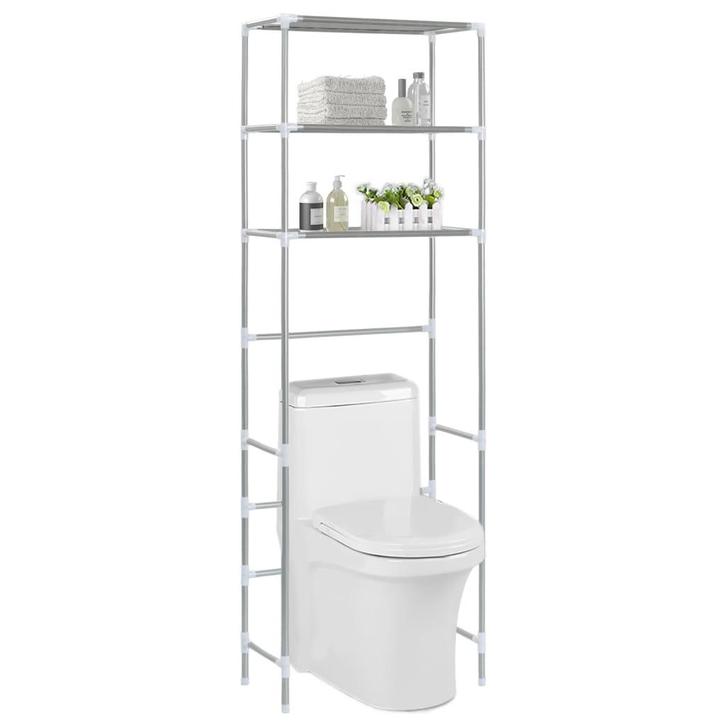 vidaXL Opbergrek voor boven toilet 3-laags 53x28x169 cm, Huis en Inrichting, Badkamer | Badtextiel en Accessoires, Nieuw, Verzenden
