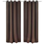 vidaXL Gordijnen met metalen ringen 135 x 245 cm 2 stuks, Huis en Inrichting, Verzenden, Nieuw