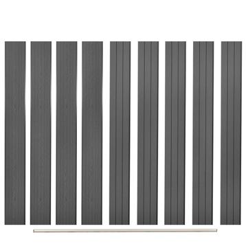 vidaXL Vervangende schuttingplanken 9 st 170 cm HKC grijs, Verzenden