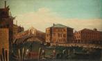 Venetian school (XIX) - Venice, view of the Rialto Bridge