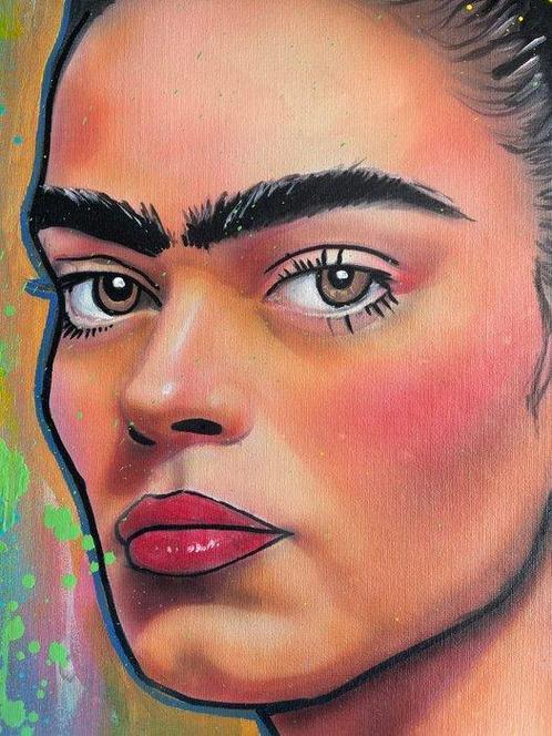 Noir - Frida Kahlo, The Strength Within! NO Reserve, Antiek en Kunst, Kunst | Schilderijen | Modern