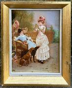 Europese school (XX) - Deftige dames in gesprek.