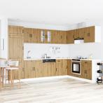vidaXL Keuken Kast Lucca 2 pcs Bruin 80 x 46 x 81.5 cm, Verzenden, Nieuw