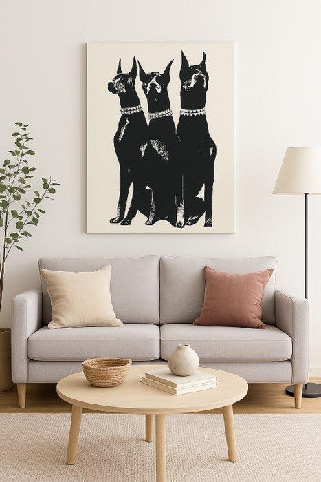 Vincent van Vlooten - Doberman art, Antiek en Kunst, Kunst | Schilderijen | Modern