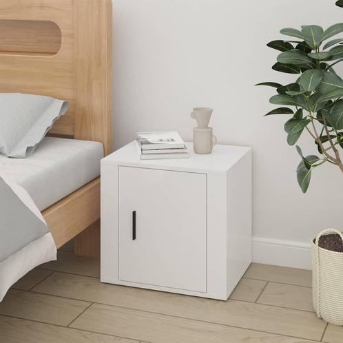 vidaXL Nachtkastje 50x39x47 cm hoogglans wit, Huis en Inrichting, Kasten | Overige, Nieuw, Verzenden