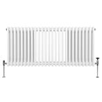 Traditionele 3 Kolom Radiator - 600 x 1192mm - Wit, Verzenden