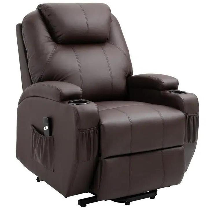 Fauteuil - Comfortabel Zitten - Sta-op Hulpmiddel - Bruin, Huis en Inrichting, Stoelen, Bruin, Nieuw, Stof, Ophalen of Verzenden